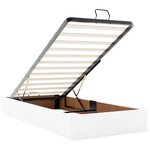 vidaXL Cadre de lit ottoman sans matelas blanc 90x200 cm similicuir