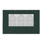 vidaXL Paroi de tente de réception 2 Pièces avec fenêtre PE Vert