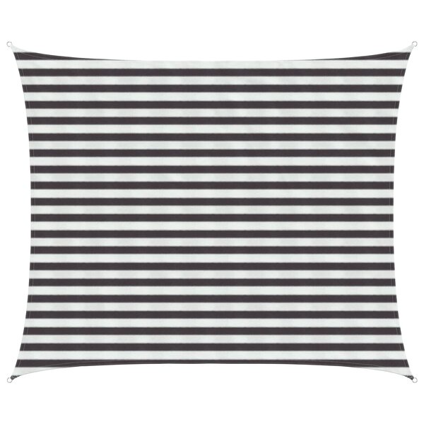 vidaXL Voile d'ombre 2 5 x 3 m HDPE Rectangulaire Anthracite et blanc