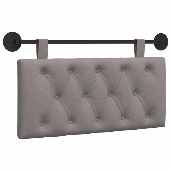 vidaXL Tête de lit suspendue Taupe Tissu