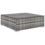 vidaXL Salon de jardin 6 Pièces avec coussins résine tressée gris