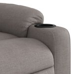 vidaXL Fauteuil inclinable Taupe Tissu