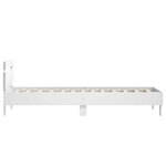 vidaXL Cadre de lit sans matelas avec lumières LED blanc 75x190 cm