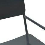 vidaXL Chaises de jardin 2 Pièces Anthracite 51 x 55 x 81 cm Acier