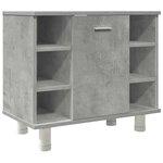 vidaXL Ensemble de meubles de salle de bain 4 Pièces gris béton
