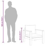 vidaXL Chaise de jardin avec coussins bois massif d'acacia