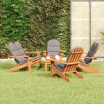 vidaXL Ensemble de salon de jardin Adirondack 5 Pièces bois acacia solide