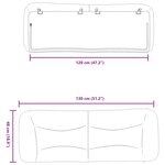 vidaXL Coussin de tête de lit noir 120 cm similicuir