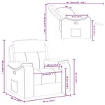 vidaXL Fauteuil inclinable Gris foncé Tissu