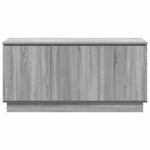 vidaXL Meuble TV avec LED Sonoma gris 100 x 38 x 49 cm
