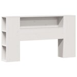 vidaXL Lit bibliothèque sans matelas blanc 140x200 cm bois pin massif