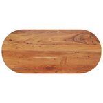 vidaXL Dessus de table 90x40x3 8 cm ovale bois massif d'acacia