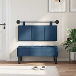 vidaXL Tête de lit suspendue Bleu Tissu