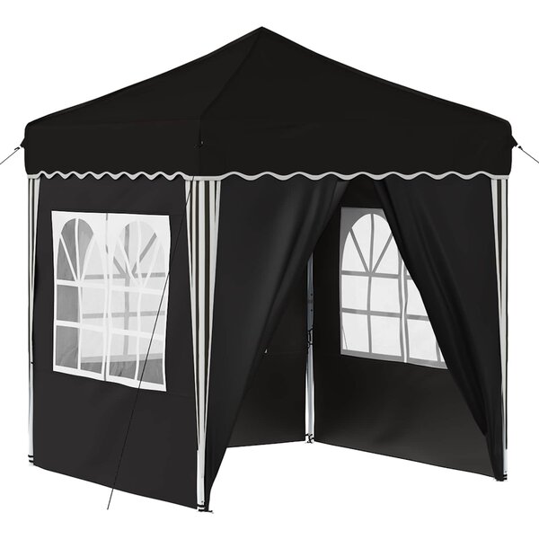vidaXL Tente de fête pop-up 195 x 195 x 245 cm Noir Tissu Oxford