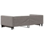 vidaXL Lit de jour avec lit gigogne taupe 100x200 cm tissu