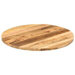 vidaXL Dessus de table Ø 70x2 5 cm rond bois massif de manguier brut
