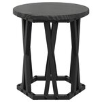 vidaXL Table d'appoint empilable 3 Pièces Chêne noir 53 x 53 x 40 cm