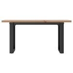 vidaXL Table basse cadre en O 90x40x45 5cm bois de pin massif et acier
