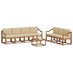 vidaXL Ensemble de canapés d'extérieur 8 pc Naturel et Beige