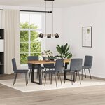vidaXL Chaises à manger lot de 6 gris foncé velours