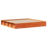 vidaXL Cadre de lit avec stockage Marron cire 200 x 200 cm bois
