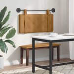 vidaXL Tête de lit suspendue Avec lumière LED Marron Velours