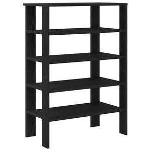 vidaXL Étagère à chaussures noir 61x32x87 5 cm bois d'ingénierie