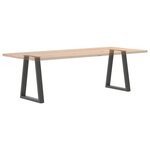 vidaXL Pieds de table à manger en V 2 pièces Anthracite 60 x (72-73 3) cm Acier