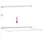 vidaXL Auvent Rétractable Gris clair 400x200 cm tissu