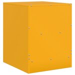 vidaXL Table de chevet jaune moutarde 34 5x39x44 cm acier
