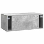 vidaXL Meuble TV mural Gris béton 78 5 x 41 x 30 cm Bois d'ingénierie