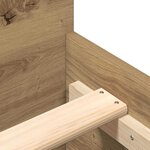 vidaXL Cadre de lit chêne artisanal 200 x 200 cm Bois d'ingénierie
