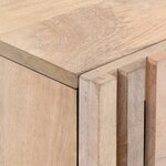 vidaXL Table de chevet 40x34x46 cm bois de manguier massif blanchi