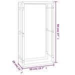 vidaXL Portant de bois de chauffage Noir mat 50x28x94 cm Acier
