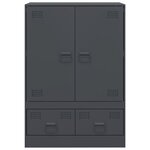 vidaXL Buffet haut anthracite 67x39x95 cm acier