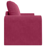 vidaXL Canapé-Lit Bordeaux 148 x 71 x 83 cm Velours
