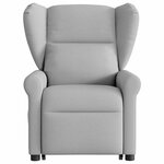 vidaXL Fauteuil inclinable de massage électrique gris nuage tissu