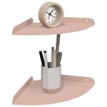 vidaXL Étagère Flottante d'Angle 2 pc Rose 24 x 24 x 2 cm