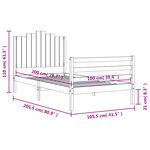 vidaXL Cadre de lit sans matelas blanc 100x200 cm bois massif