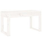 vidaXL Banc de jardin blanc 80x38x45 cm bois massif de pin
