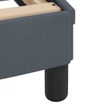 vidaXL Lit avec matelas Hanko gris foncé 180x200 cm velours