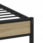 vidaXL Cadre de lit en métal sans matelas chêne sonoma 100x190 cm