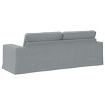 vidaXL Canapé Gris clair 222 x 80 x 82 cm tissu