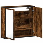 vidaXL Armoire à miroir de salle de bain chêne fumé bois d’ingénierie