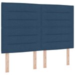 vidaXL Lit Box Spring avec Matelas & Banc Bleu 140x200 cm Tissu