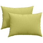 vidaXL Coussins de canapé 2 Pièces Vert clair 70 x 50 cm tissu