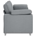 vidaXL Canapé 3 places gris clair de 178 cm en tissu