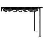 vidaXL Gazebo mural Anthracite Acier