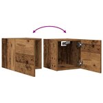 vidaXL Meuble TV mural vieux bois 30 5x30x30 cm
