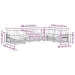 vidaXL Ensemble de canapés d'extérieur 8 pc Blanc et Beige
